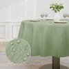 Easy-Going Faux Linen Waterproof Spill-Proof Tablecloth Stain Resistant Round Table
