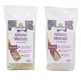Govinda Govinda Keltisches Meersalz (500g grob & 500g fein) | Sel de Guerande | Unraffiniert & Nat1rlich | Handgesch?pft in Frankreich | Reich an Magnesium | ohne k1nstliche Zus?tze | Ideal zum Kochen
