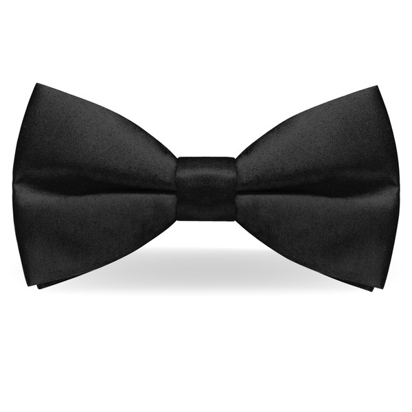 JEMYGINS Mens Pre-tied Black Bow Tie for Wedding Party Adjustable