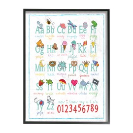 Stupell Home Décor ABC 123 Songs and Icons Oversized Framed Giclee Texturized Art, 16 x 1.5 x 20, Proudly Made in USA