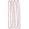 Metallic Red Plastic Bead Necklaces - 32'', 4 Count -