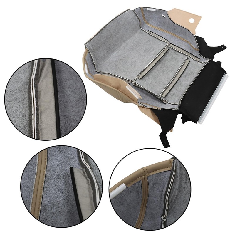 labwork Artificial Leather Driver Side Bottom Seat Cover Tan Replacement