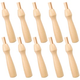 NOLITOY 10Pcs Punch Needle Handles, Wooden Needle Felting Tools Wool Felting Supplies for Craft Cross Stitch Hooking