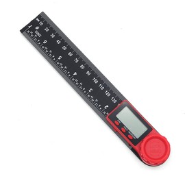 DollaTek 2 in 1 Digital Display Angle Ruler Protractor Digital Caliper Black Vernier Caliper Level (0-200mm)