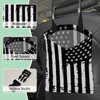 NHNXHWIA Retro American Flag Car Trash Bag,Hanging Drawstring Car Garbage