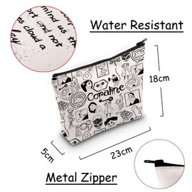 Button Doll Inspired Cosmetic Bag Spooky Movie Lover Gift Ghost Doll Lover Gift Dreaming Makeup Bag