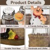 Funny Salt and Pepper Shakers with Chef Figurines Holder, Resin