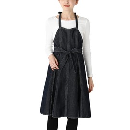 Francfranc Franc Dennier Full Apron Black Apron for Women Black