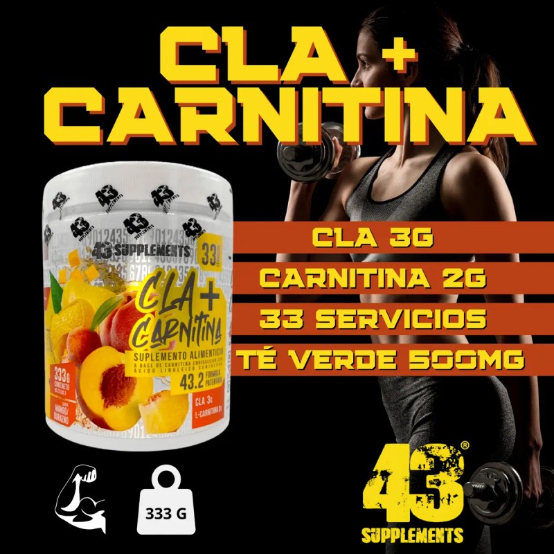 Suplemento Cla + Carnitina 333gr 33 Servicios 43 Supplements