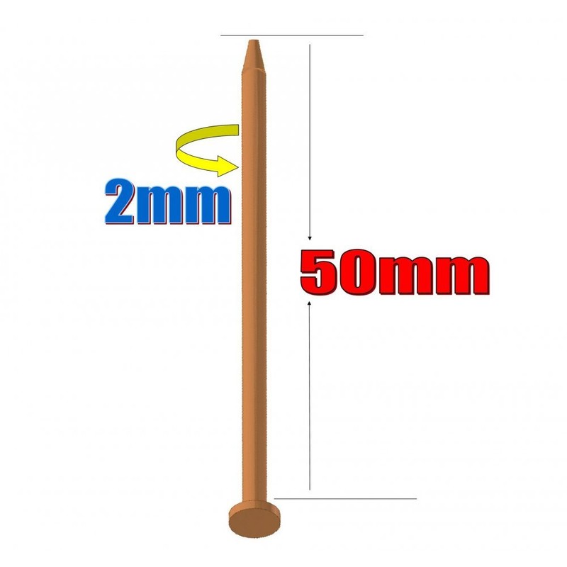 Stud Welding Nails 2mm x 50mm Pack of 500 Spot