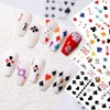 3D Decals Interesting Adhesive Poker Nail Art Sticker Manicure Playing