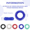 TEOZBLU 10 Stück Akupressur Ring Set, Finger und Handgelenk Massageringe