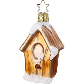 Inge-Glas Bird Feeder 10131S021 German Glass Christmas Ornament