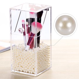 2Colors 1500PCS/Bag Artificial Pearls Beads Decoration For Brush Holder Makeup Organizer(Write)