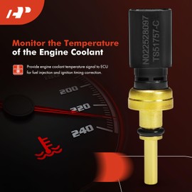 A-Premium Engine Coolant Temperature Sensor [2 Pins] Compatible with Toyota Camry 2018-2024, RAV4, Corolla, Highlander, Tundra, Sienna, Avalon, Corolla Cross, Mirai, Prius Prime, RAV4 Prime, Venza