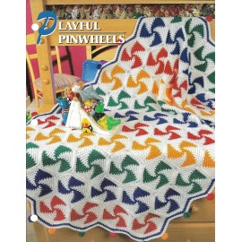 Annie's Attic NEW PLAYFUL PINWHEELS AFGHAN ANNIE'S CROCHET AFGHAN CLUB PATTERN INSTRUCTIONS