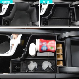 MARCHFA Center Console Organizer Tray Compatible for 2017-2022 2023 2024 Volvo XC90 S90 Accessories 2025 for 2025 Volvo XC60 2024 2023 2022-2018 Armrest Box Tray Organizer Insert Storage Box
