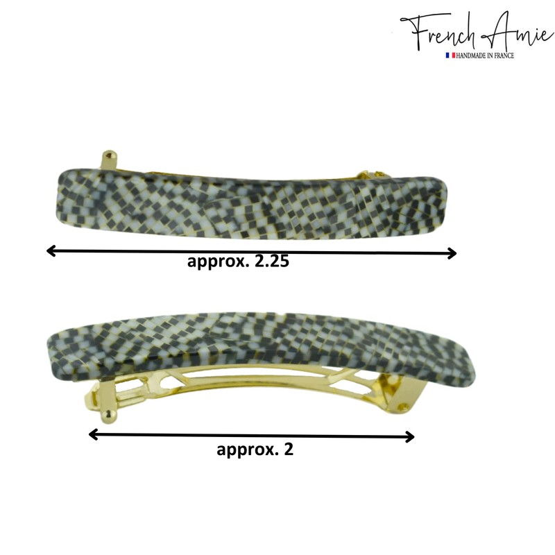 French Amie - Pasador de pelo (celuloide, 5,7 cm, hecho