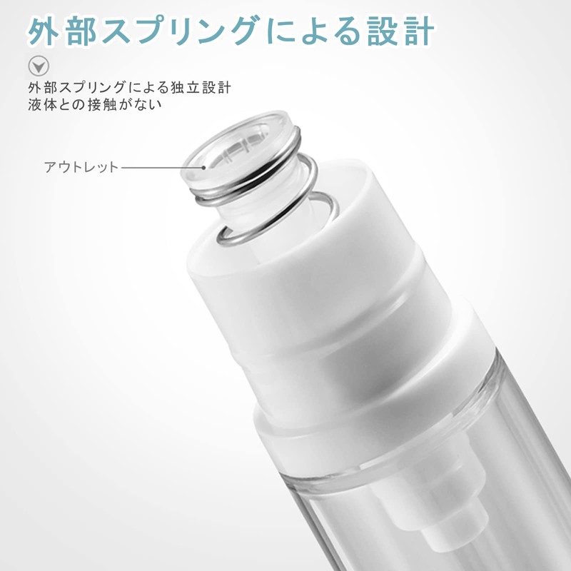 Vacuum Bottle, 10 ml, 2 Pack, Pump Bottle, Transparent Vacuum