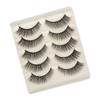 Ipetboom Handmade Eye Lashes 5 Pairs Fake Lashes Natural Tool