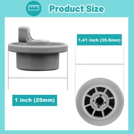 Set of 8 Basket Wheels Dishwasher Wheels Lower Basket Wheels Dishwasher Replacement Parts Compatible with Many Standard Bosch & Siemens Dishwashers Model 165314