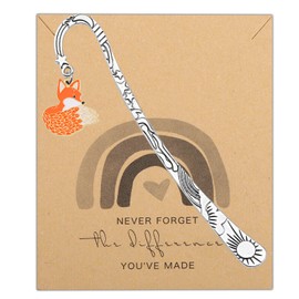 MYOSPARK Fox Bookmark Fox Lover Gift Fox Inspirational Jewelry Animal Bookmark Literary Reader Gift for Book Lovers (CA Fox Bookmark)