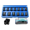 US PRO 14pc Metric 3/8''Dr Impact Socket Shallow Set 7-19mm