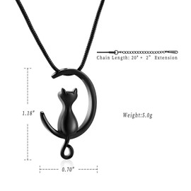 Cat Cremation Jewelry Urn Necklace for Ashes for Pet Memorial Ash Jewelry Keepsake Cute Cat Urn Pendants for Animal Ashes Necklace Memorial Jewellery