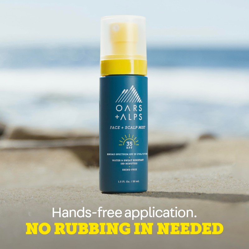 Oars + Alps Face & Scalp Sunscreen Spray Mist, SPF