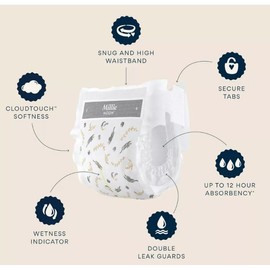 Millie Moon Luxury Diapers (Size-6 and Count-54) Diaper Weight Range: 35+ lbs