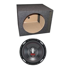 Boss P126DVC 12-Inch 2300 Watt Car Power Subwoofer and Q Power QSBASS12 12-Inch Single Heavy Duty Vented Subwoofer Box Enclosure