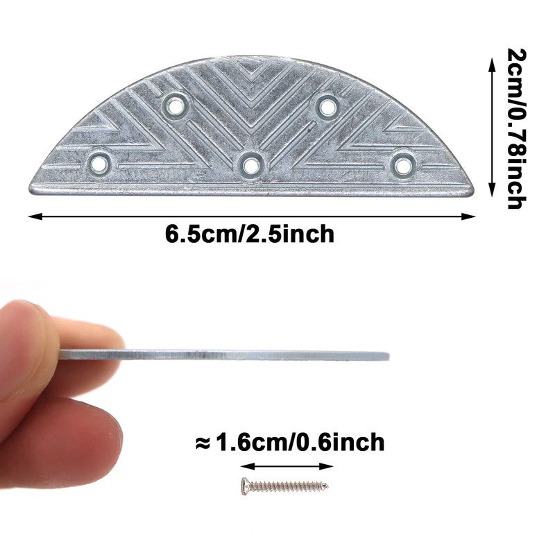 GOETOR Metal Heel Plates 4 PCS Shoe Heel Taps Tips