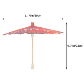 OFFSCH 2Pcs Japanese paper umbrella japanese parasol umbrella chinese flower paper umbrella sun parasol china kids dresses Japanese Decoration Umbrella wooden dance umbrella classic child