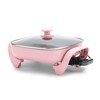 GreenLife12" 5QT Square Electric Skillet, Glass Vented Lid, Ceramic PFAS-Free