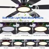 BYKISTOK 55in Black Flush Mount Ceiling Fan - RGB Low
