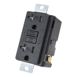 Baomain Generator GFCI Outlet 20Amp, Industrial Grade Self-Test Ground Fault Circuit Interrupter, Tamper-Resistant Receptacle,Heavy-Duty Receptacle, UL&CUL Certified, Matte Black (2-Pack)