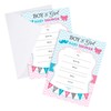 Lillian Rose 8-Piece Baby Gender Reveal Invitations, Pink/Blue/White, 5" x 7"