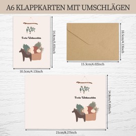 Legezon 36 Christmas Cards Set with Envelopes - Christmas Greeting Card for Family Friends Business Customers (6 x 6), Stylish Traditional