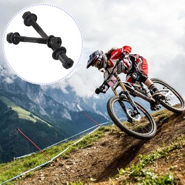 Quick Release Hub Hollow, Bike Front Rear Hub Cam Action Lever Front and Rear Axle Steel Shaft Bike Wheel Nut Conversion Adapter Tool Skewer Bicycle Accessories for Road Mountain Trail Dirt Bike BMX