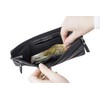 LEAS Banktasche, Geldtasche, Echt-Leder, schwarz Special-Edition