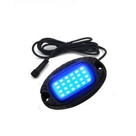 Alloy Shell RGB LED Rock Light, Underglow Multicolor Neon Light Waterproof, 1 Pod