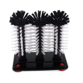 Glass Washer with 3 Glass Washing Up Brushes 18 cm