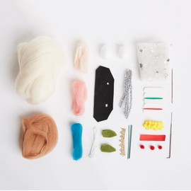 Simply Make Needle Felting Kit Wedding Mouse Duo, Multicoloured, Single Craft Kit, Needle Felting Kit with Felting Needles and Felting Wool, Ideal Needle Felting Kits for Beginners, Fun DIY Craft Kit