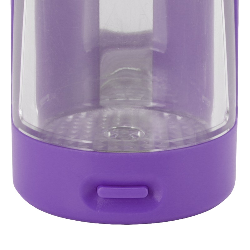 Glow Storage Jar with Grinder LED Waterproof Transparent Glass Seal