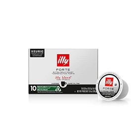 illy Forte K Cup Coffee Pod, Bold and Intense, Extra Dark Roast Coffee K-Cups, Made with 100% Arabica Coffee, All-Natural, No Preservatives, Coffee Pods for Keurig Machines, 10 Count (Pack of 1)
