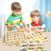 edutree Wooden Peg Puzzles for Toddlers 2-4, 6 Pack Educational