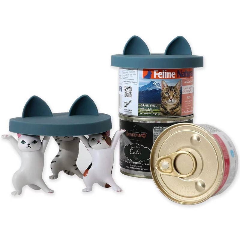 OHMO Dosendeckel Katzenfutter, Universal Silikon Deckel für Dosen für Tierfutter(70g,