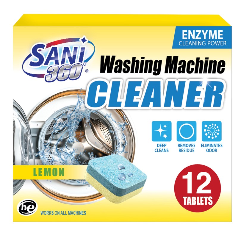 SANI 360° Washing Machine Cleaning tablets, 12 pack is Formulated