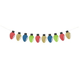 Christmas Lights Garland banner - Christmas Party, Christmas Decor, Stranger Things Theme, Christmas Light Theme, Holiday Hanging shape sign (Customizable)