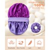 Mulberry Silk Bonnet Sleeping Women Curly Hair Bonnets Tie Band